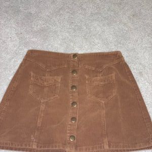 Kendall x Kylie corduroy brown skirt